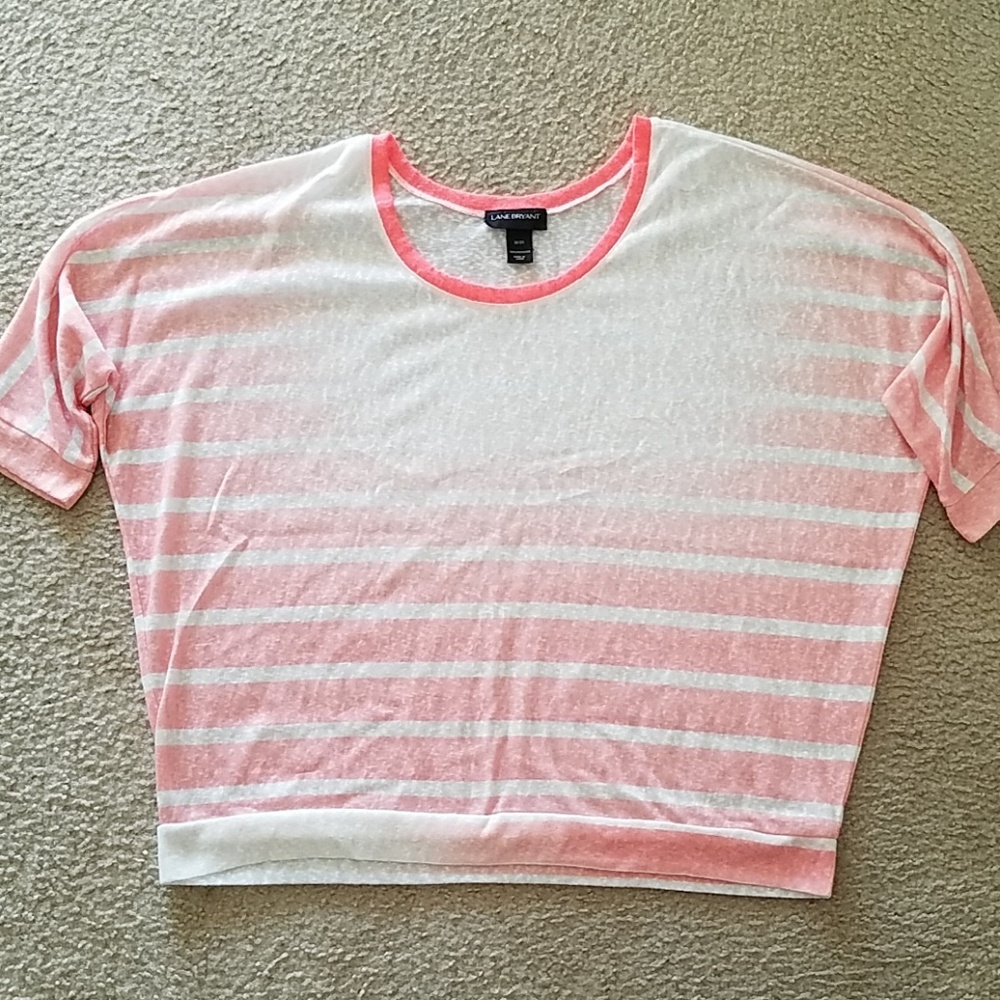Lane Bryant Pink Peach White Top 18/20 NWOT